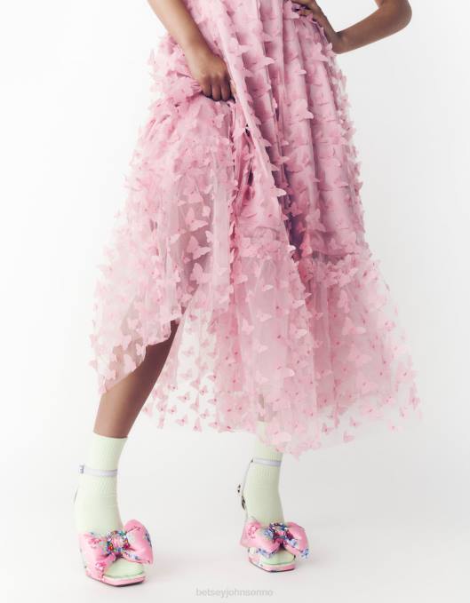 Betsey Johnson kvinner 4B8F268 klær vakker sommerfugl maxi kjole rosa