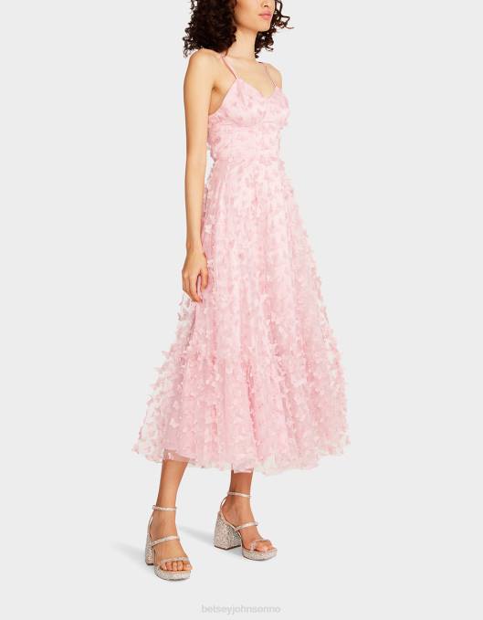 Betsey Johnson kvinner 4B8F268 klær vakker sommerfugl maxi kjole rosa