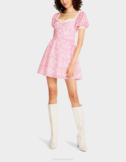 Betsey Johnson kvinner 4B8F271 klær malje korsett minikjole rosa
