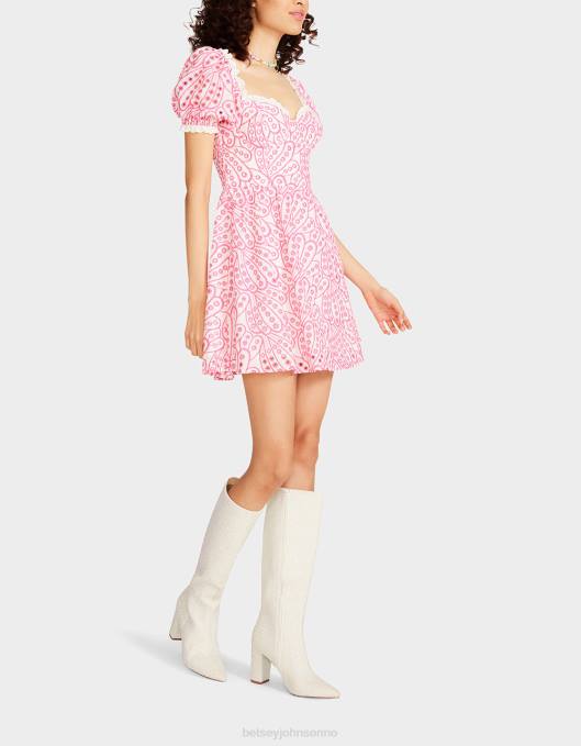 Betsey Johnson kvinner 4B8F271 klær malje korsett minikjole rosa