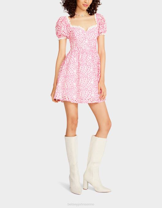 Betsey Johnson kvinner 4B8F271 klær malje korsett minikjole rosa