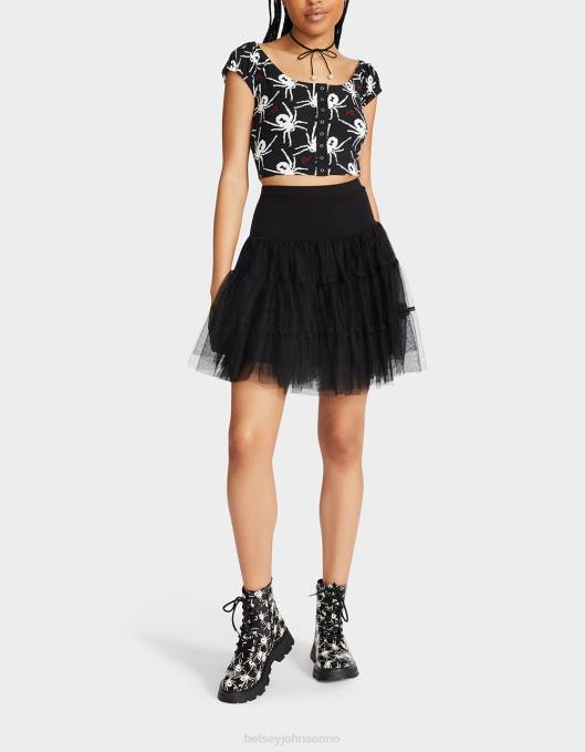Betsey Johnson kvinner 4B8F272 klær 80. bash tyll tutu svart
