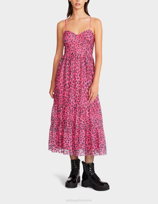 Betsey Johnson kvinner 4B8F276 klær wild n out stretch blonder korsett midi hot rosa