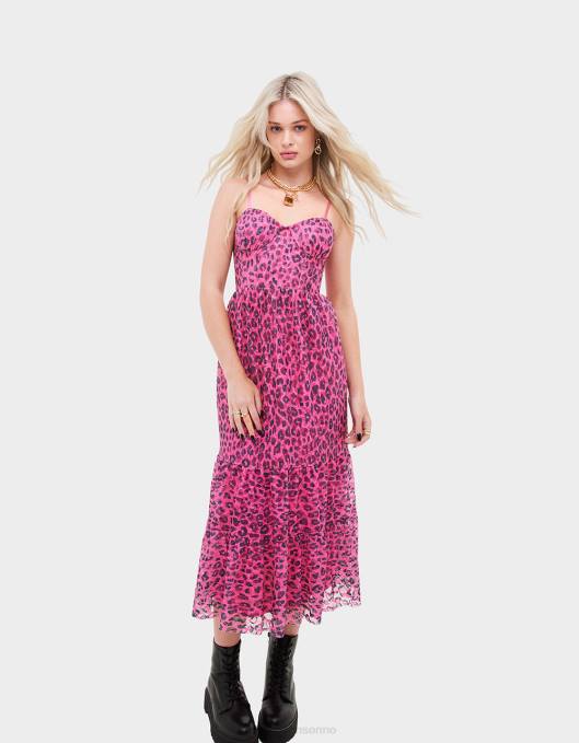 Betsey Johnson kvinner 4B8F276 klær wild n out stretch blonder korsett midi hot rosa