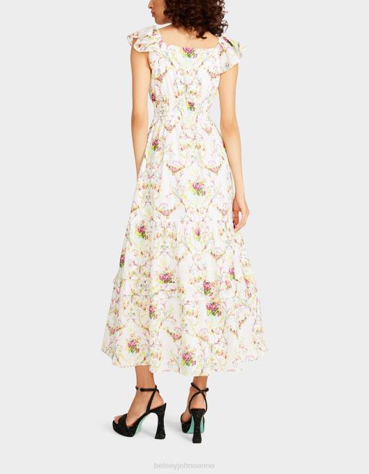 Betsey Johnson kvinner 4B8F280 klær vine og spise maxi kjole hvit