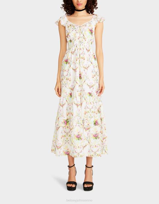 Betsey Johnson kvinner 4B8F280 klær vine og spise maxi kjole hvit