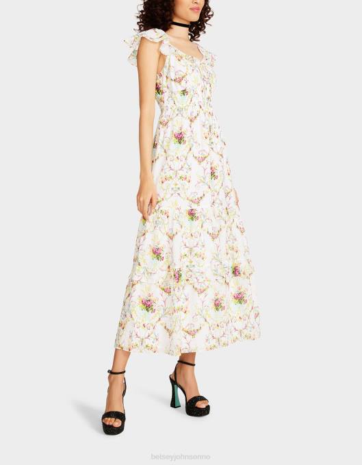 Betsey Johnson kvinner 4B8F280 klær vine og spise maxi kjole hvit
