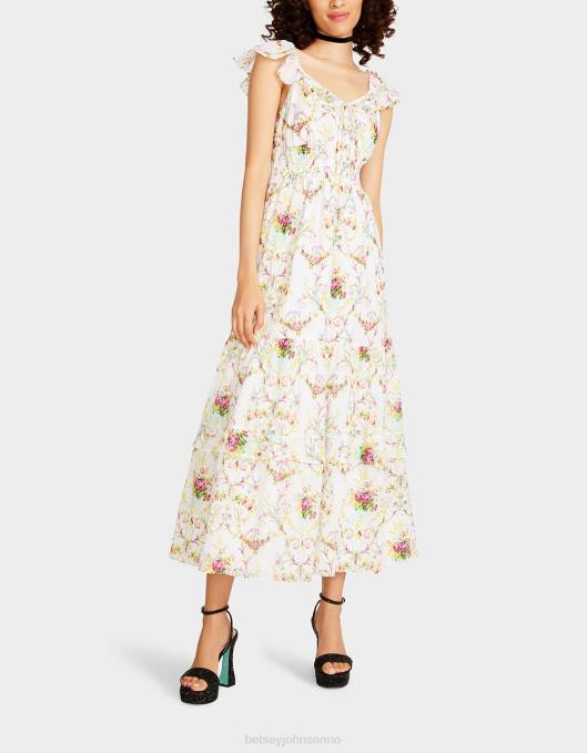 Betsey Johnson kvinner 4B8F280 klær vine og spise maxi kjole hvit