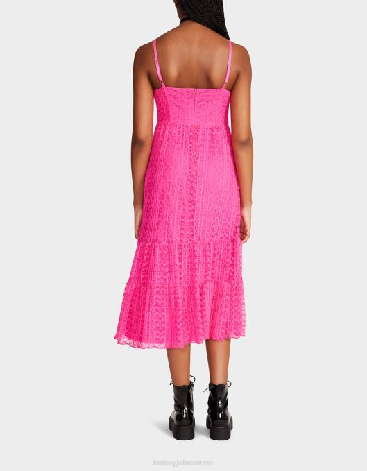 Betsey Johnson kvinner 4B8F285 klær ava korsett midikjole rosa