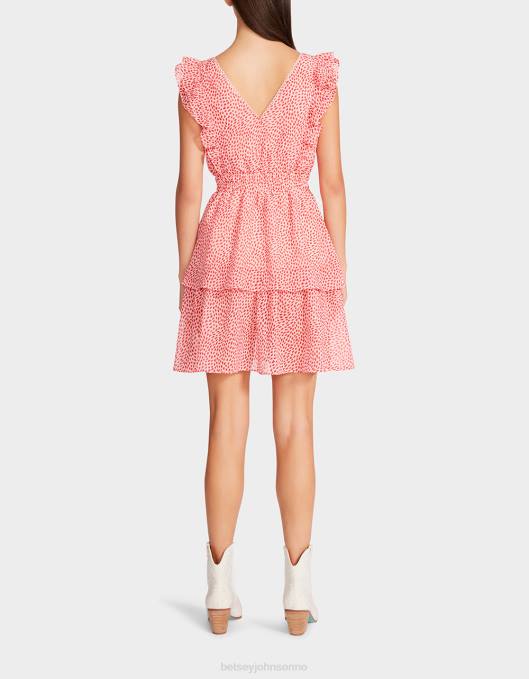 Betsey Johnson kvinner 4B8F293 klær queen of hearts minikjole i chiffon rosa