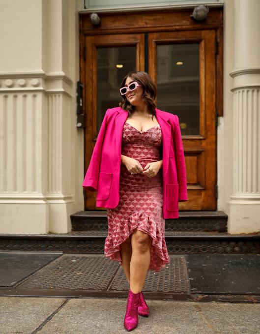 Betsey Johnson kvinner 4B8F308 klær utbrent fløyelshjerte midikjole rosa