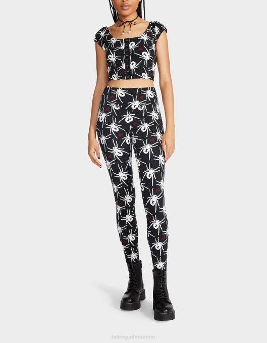 Betsey Johnson kvinner 4B8F304 klær 80th bash andre hudlegging svart hvit