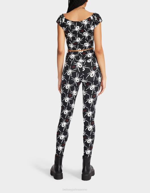 Betsey Johnson kvinner 4B8F304 klær 80th bash andre hudlegging svart hvit