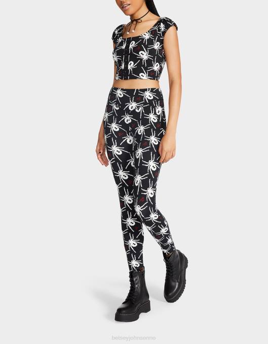 Betsey Johnson kvinner 4B8F304 klær 80th bash andre hudlegging svart hvit