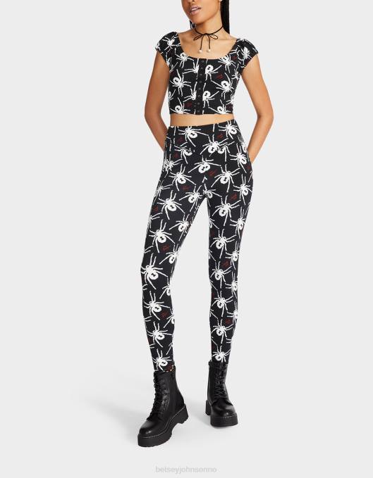Betsey Johnson kvinner 4B8F304 klær 80th bash andre hudlegging svart hvit