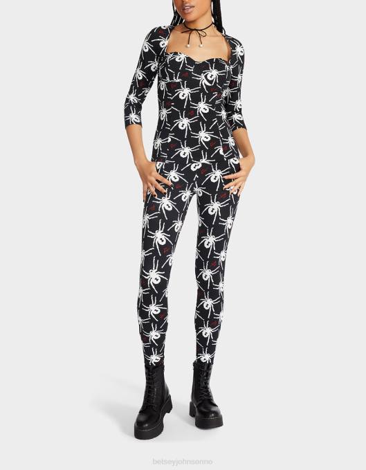 Betsey Johnson kvinner 4B8F305 klær 80th bash korsett raglan topp svart hvit