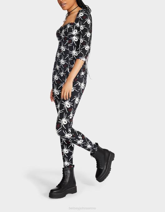 Betsey Johnson kvinner 4B8F305 klær 80th bash korsett raglan topp svart hvit