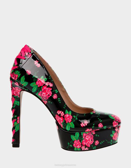 Betsey Johnson kvinner 4B8F109 sko bonnee svart multi
