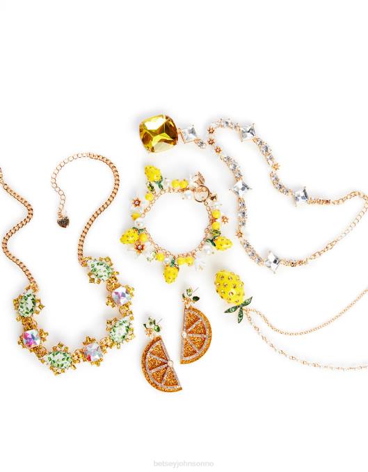 Betsey Johnson kvinner 4B8F316 smykker sitrondråpe ustø armbånd gul