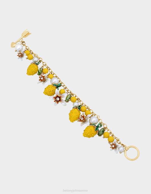 Betsey Johnson kvinner 4B8F316 smykker sitrondråpe ustø armbånd gul