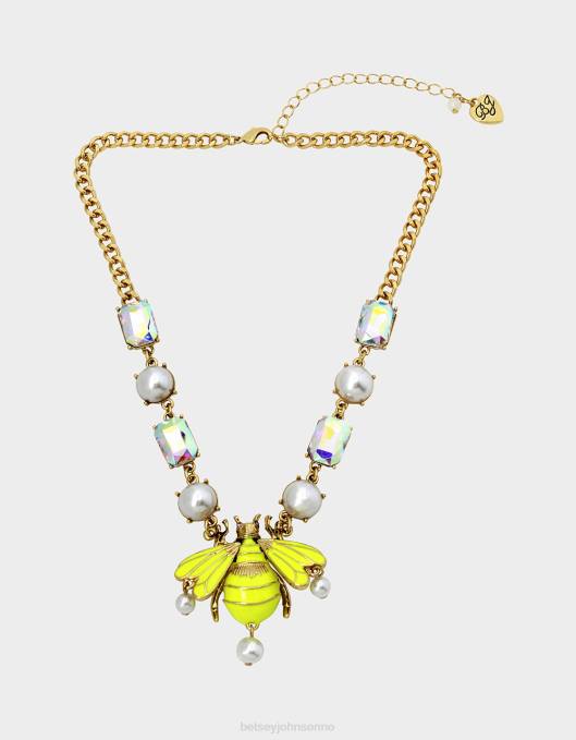 Betsey Johnson kvinner 4B8F357 smykker flower show bee kort anheng gul