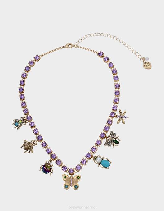 Betsey Johnson kvinner 4B8F363 smykker buggin out butterfly sjarm tennis halskjede multi