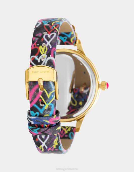 Betsey Johnson kvinner 4B8F351 smykker betsey time hearts abound watch multi