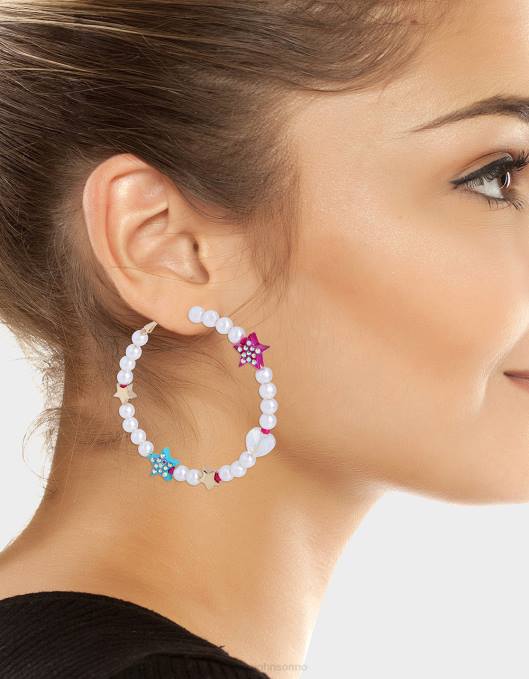 Betsey Johnson kvinner 4B8F360 smykker kidult kitsch perle perlebøyler multi