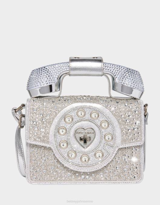 Betsey Johnson kvinner 4B8F202 tilbehør kitsch million stars telefonveske sølv
