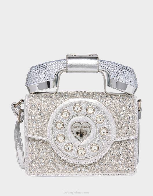 Betsey Johnson kvinner 4B8F202 tilbehør kitsch million stars telefonveske sølv