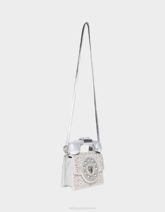 Betsey Johnson kvinner 4B8F202 tilbehør kitsch million stars telefonveske sølv