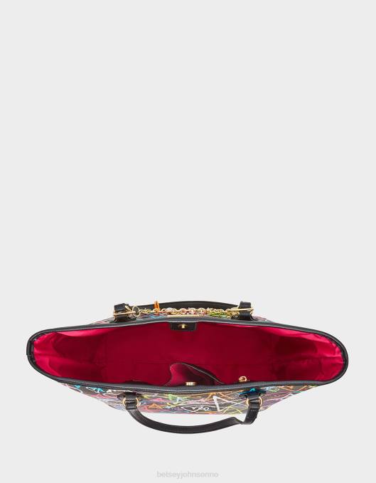 Betsey Johnson kvinner 4B8F207 tilbehør graffiti sweetie 2 tote svart