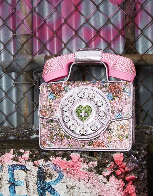 Betsey Johnson kvinner 4B8F208 tilbehør kitsch gi meg en ringtelefonveske rosa