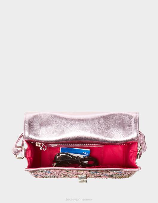 Betsey Johnson kvinner 4B8F208 tilbehør kitsch gi meg en ringtelefonveske rosa