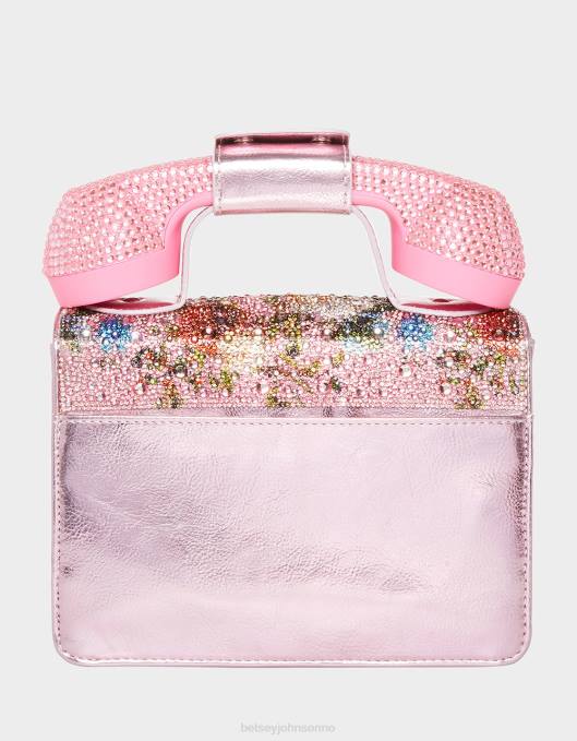 Betsey Johnson kvinner 4B8F208 tilbehør kitsch gi meg en ringtelefonveske rosa