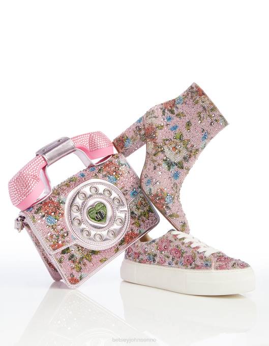 Betsey Johnson kvinner 4B8F208 tilbehør kitsch gi meg en ringtelefonveske rosa