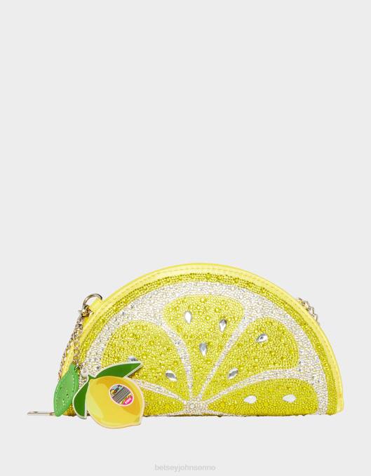 Betsey Johnson kvinner 4B8F209 tilbehør kitsch pucker up crossbody gul