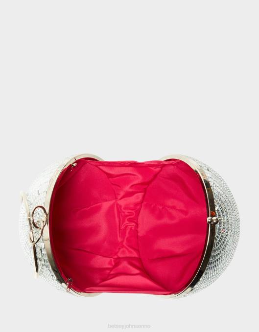 Betsey Johnson kvinner 4B8F210 tilbehør kitsch dansende dronning crossbody sølv