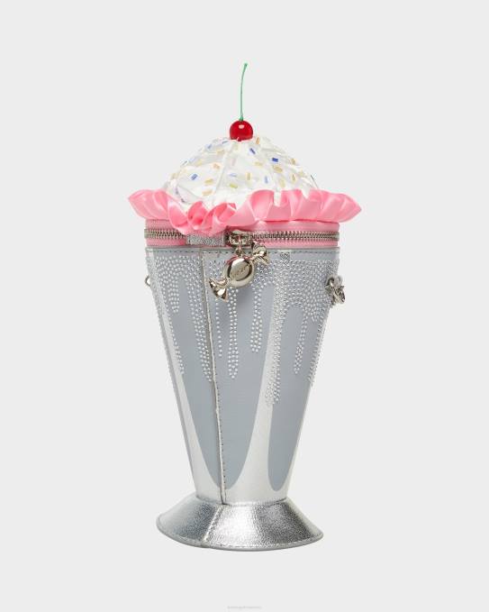 Betsey Johnson kvinner 4B8F211 tilbehør kitsch shake it up crossbody sølv
