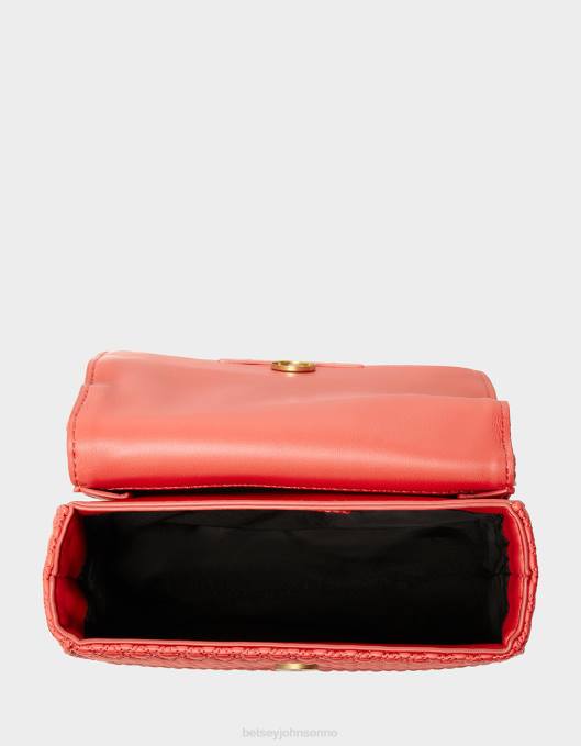 Betsey Johnson kvinner 4B8F214 tilbehør fruktig veske med klaff med håndtak rød