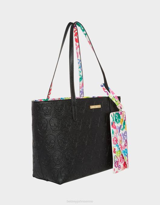 Betsey Johnson kvinner 4B8F216 tilbehør xo hodeskalle tote svart