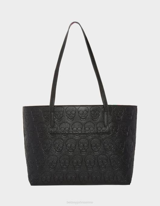 Betsey Johnson kvinner 4B8F216 tilbehør xo hodeskalle tote svart
