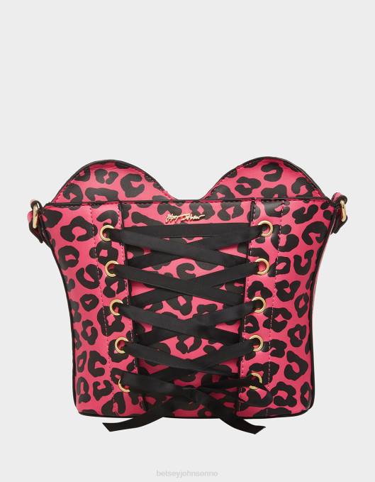 Betsey Johnson kvinner 4B8F219 tilbehør kitsch av korsett elsker crossbody svart/rosa