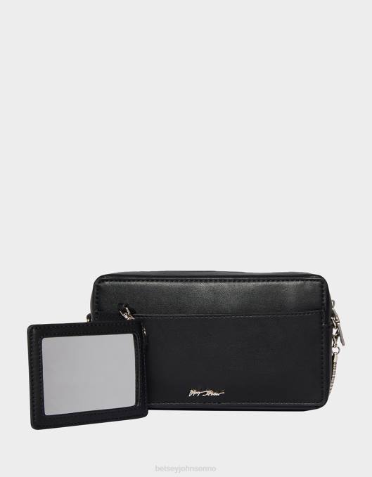 Betsey Johnson kvinner 4B8F223 tilbehør kitsch vær snill spole tilbake vhs crossbody svart
