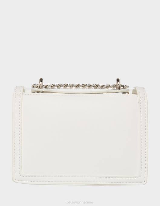 Betsey Johnson kvinner 4B8F225 tilbehør klar cabrioletveske med rhinestone-sløyfe hvit