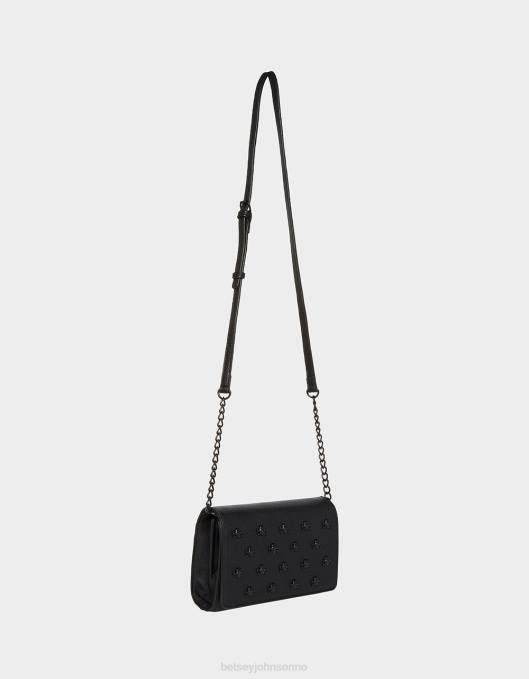 Betsey Johnson kvinner 4B8F226 tilbehør xo hodeskalle crossbody svart