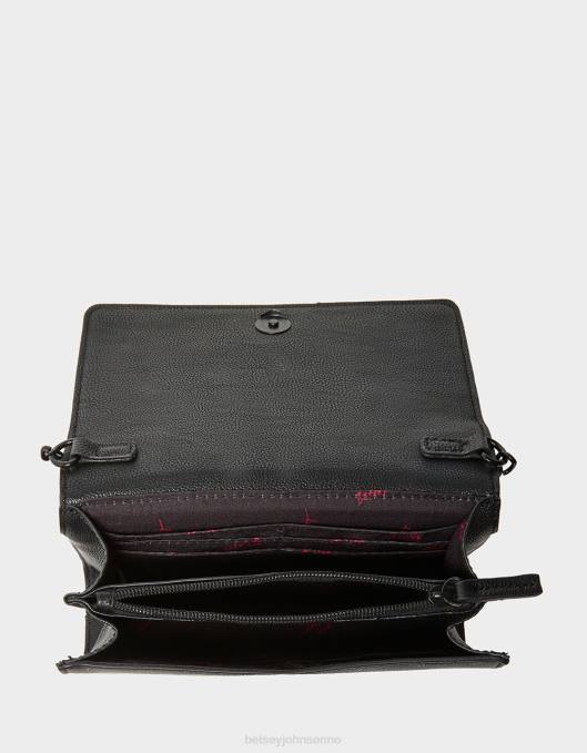 Betsey Johnson kvinner 4B8F226 tilbehør xo hodeskalle crossbody svart