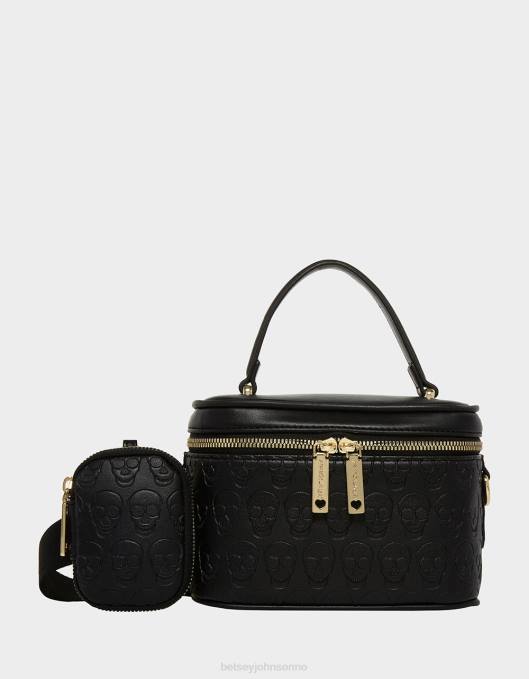 Betsey Johnson kvinner 4B8F227 tilbehør xo hodeskalle forfengelighet svart