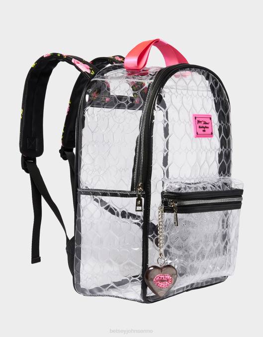 Betsey Johnson kvinner 4B8F231 tilbehør klar ryggsekk med veske svart