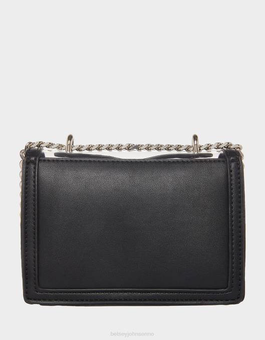 Betsey Johnson kvinner 4B8F238 tilbehør klar cabrioletveske med rhinestone-sløyfe svart